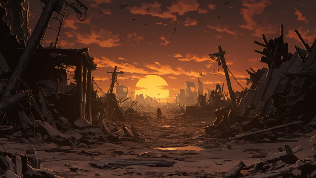 wasteland, background, illustration, free material