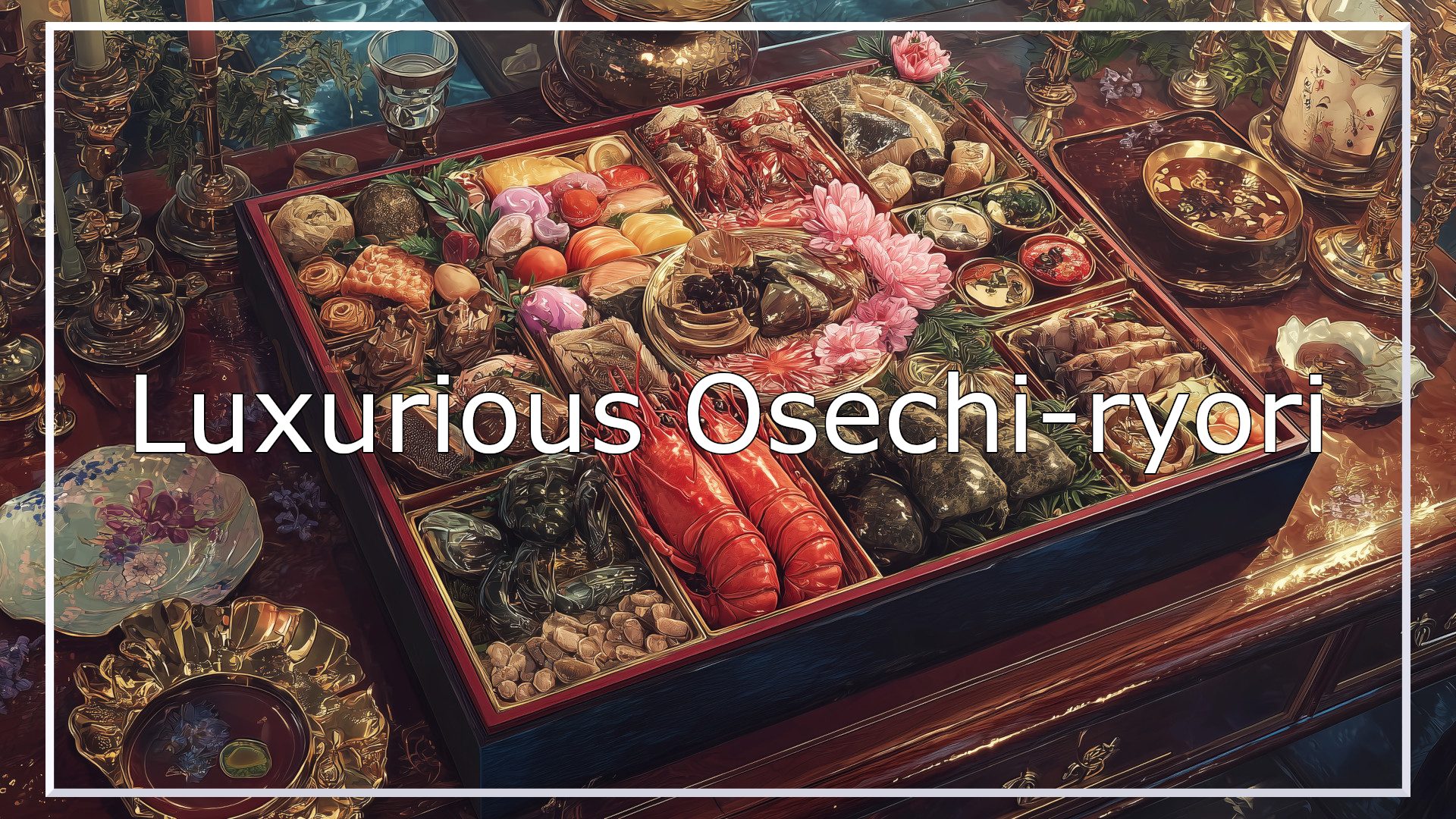 osechi, cooking, new year, background, illustration, free material
