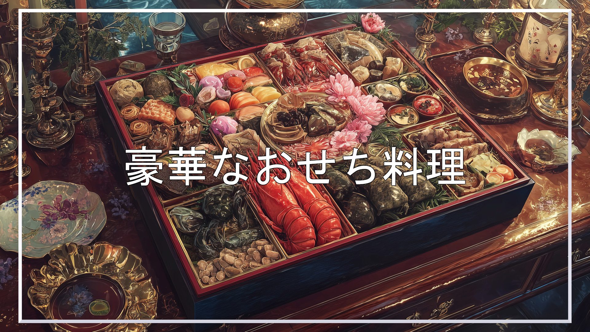 おせち、料理、正月、背景、イラスト、フリー素材