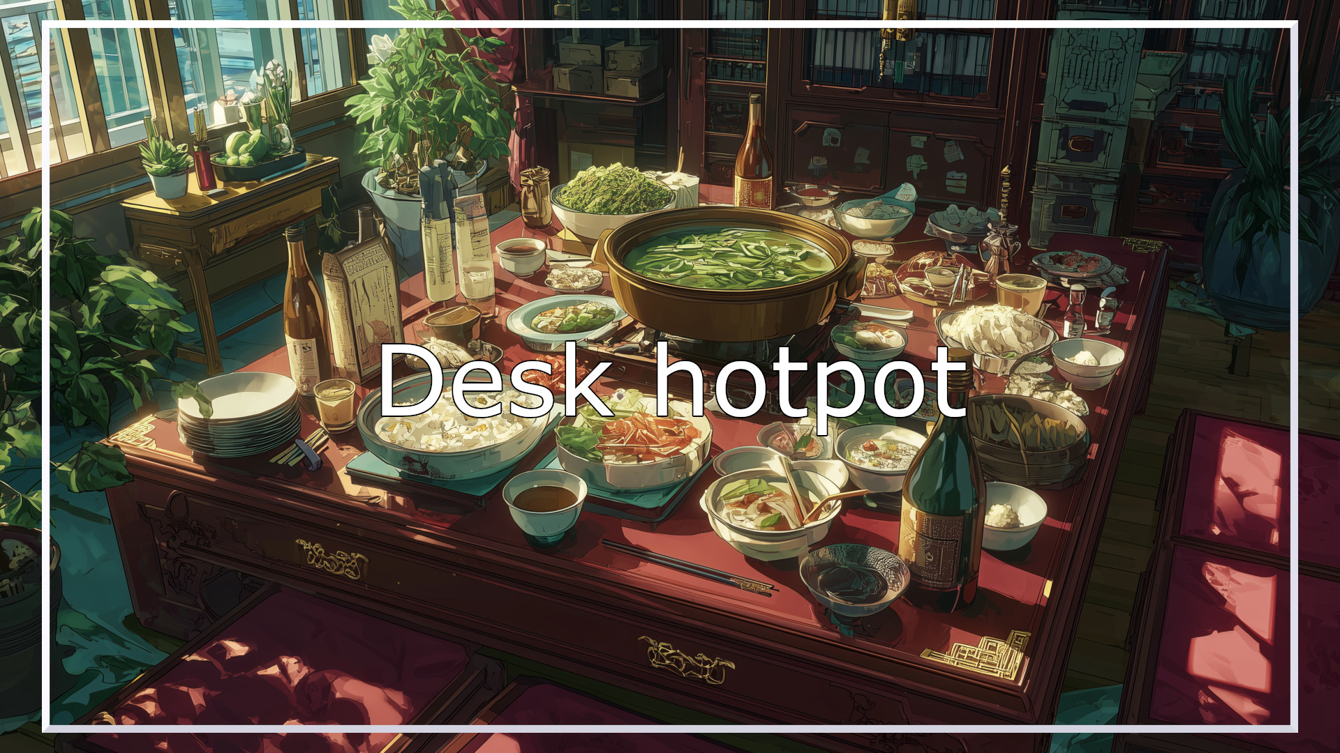 hot pot cooking, winter, background, illustration, free material
