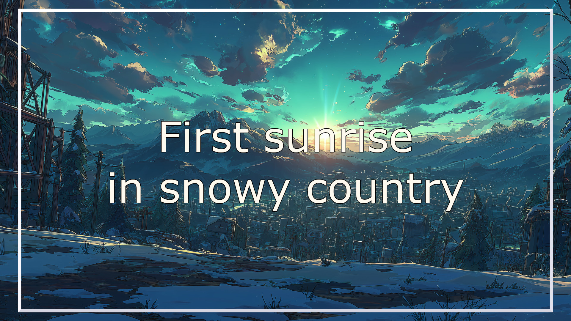 first sunrise, winter, background, illustration, free material