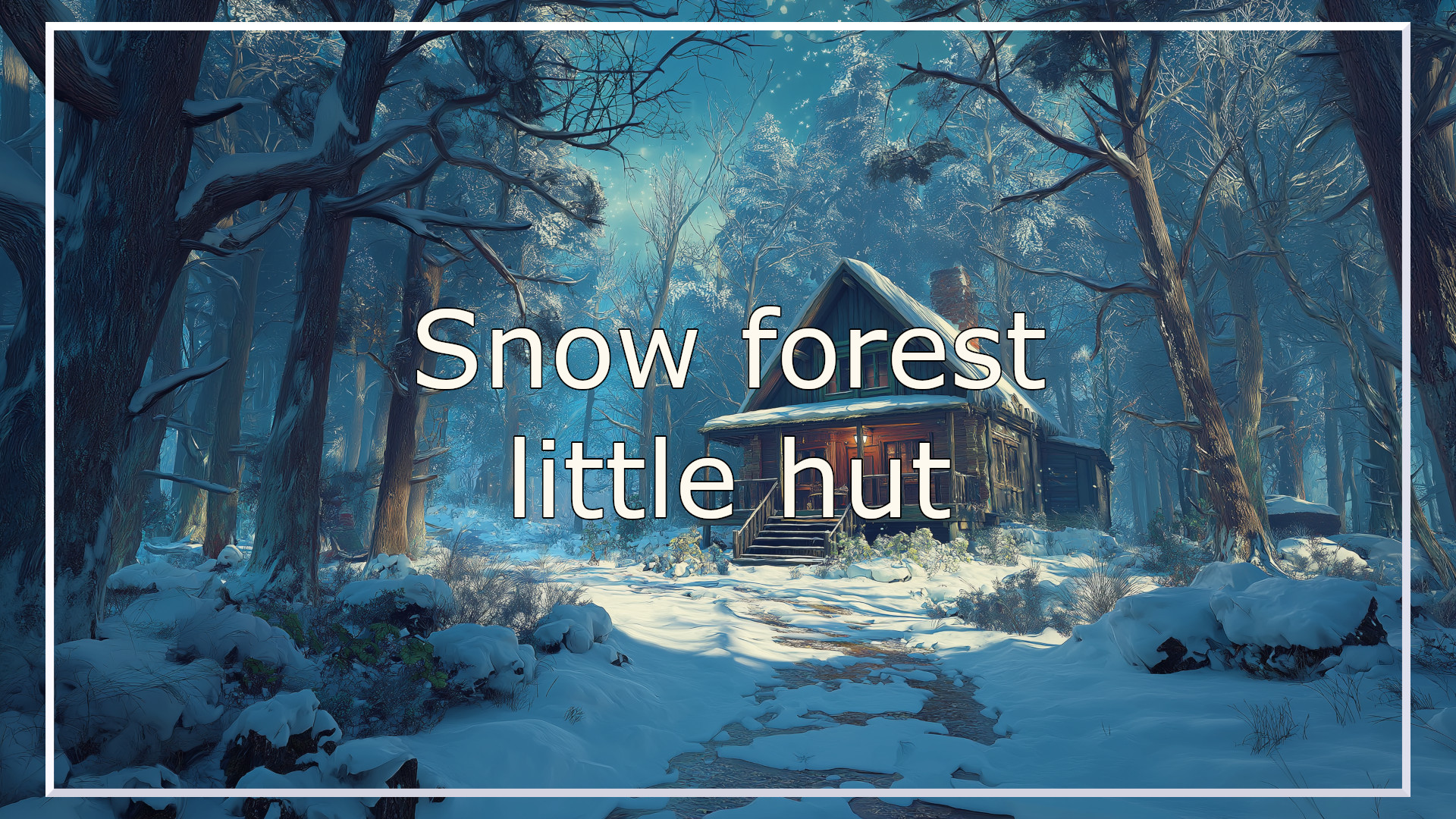 cabin, winter, background, illustration, free material