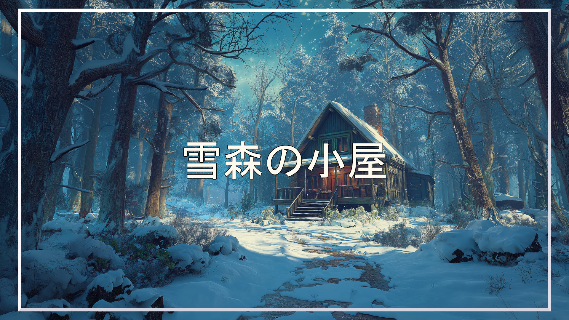 小屋、冬、背景、イラスト、フリー素材