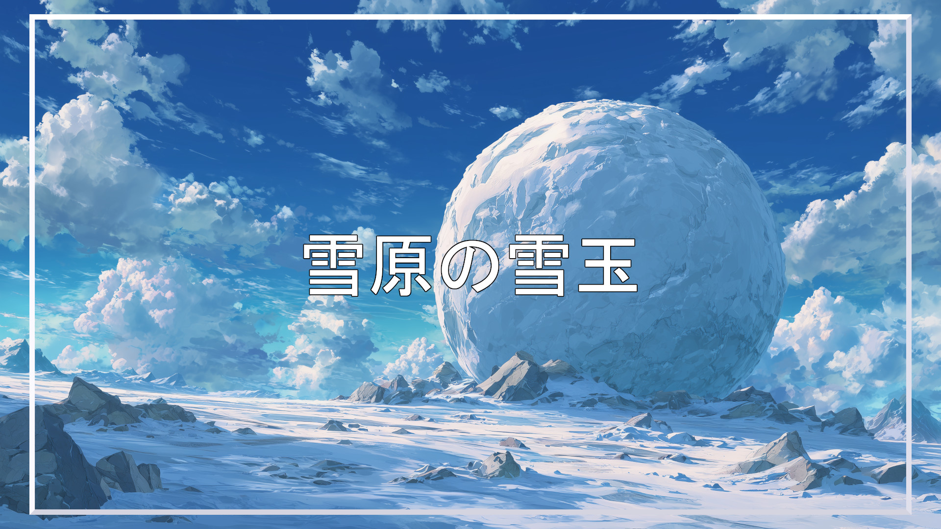 雪玉、雪原、冬、背景、イラスト、フリー素材