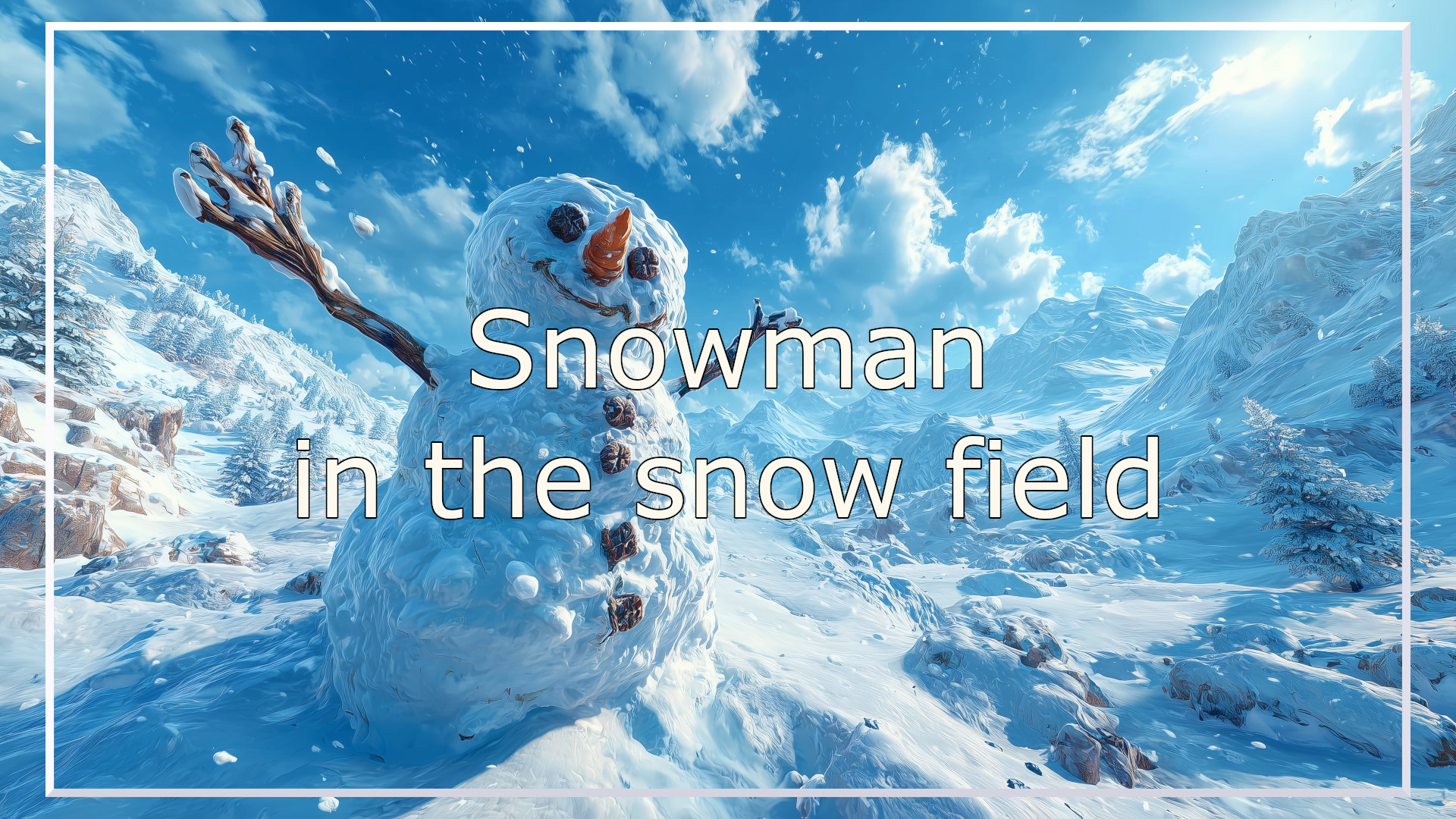 snowman, winter, background, illustration, free material