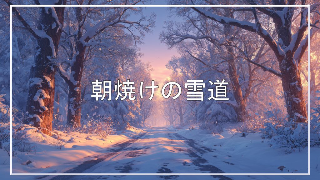 雪道、背景、イラスト、フリー素材