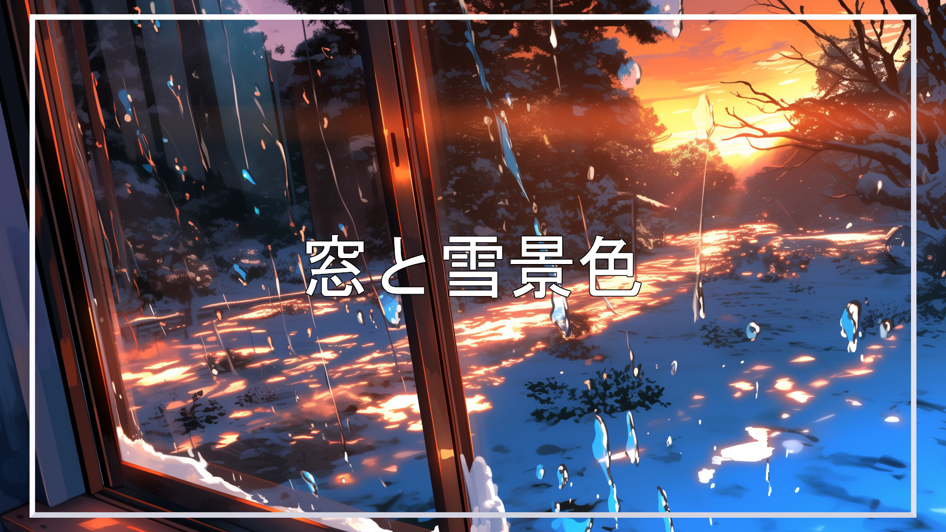 窓、冬、背景、イラスト、フリー素材