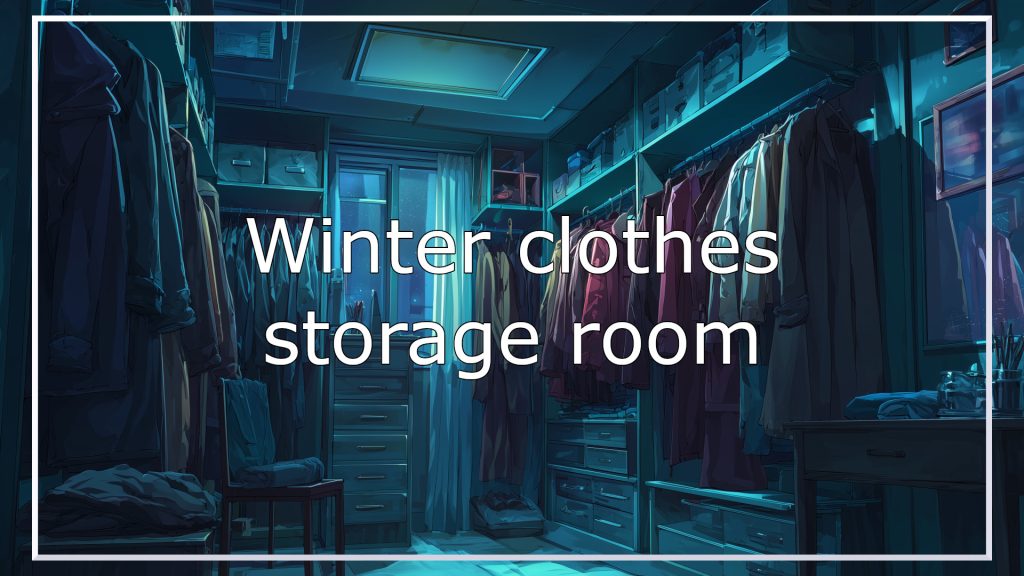 room, winter clothes, background, illustration, free material